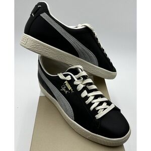 PUMA Clyde Base Size 11 Blk & Frosted Ivory Team Gold Mens Sneakers Streetwear